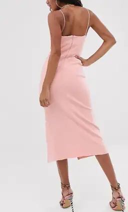 Bec & Bridge Lea Split Midi Dress Blush Size 6 for rent on The Volte - image 3
