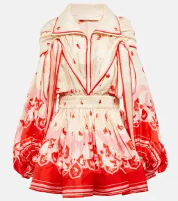 Zimmermann High Tide Billow Mini Dress Red Print Size 0 / AU 8 for rent on The Volte - image 3
