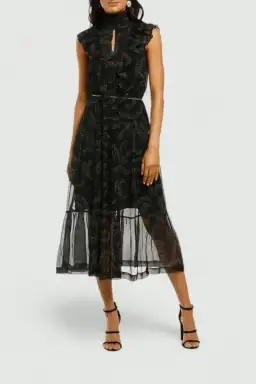 Husk Mirage Midi Dress in Black Size 8 for rent on The Volte - image 2