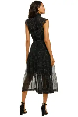 Husk Mirage Midi Dress in Black Size 8 for rent on The Volte - image 3