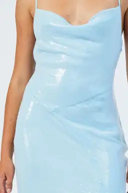 Suboo Luca Cowl Neck Maxi Light Blue Size M / AU 10 for rent on The Volte - image 2