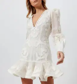 Zimmermann Sunny Appliqué Flip Dress White Size 8 for rent on The Volte - image 2