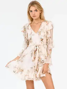 Zimmermann Folly Flutter Dress Print Size 8