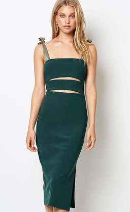 Tasha Cut Out Midi Dress | Size 12 | Bec & Bridge