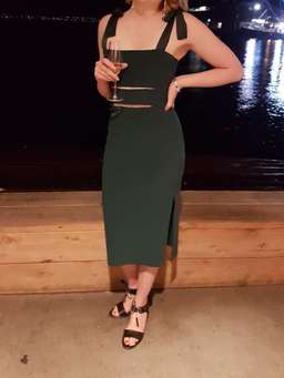 Tasha Cut Out Midi Dress | Size 12 | Bec & Bridge