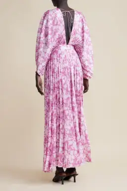 Acler Westover Maxi Dress in Violet Jungle Size 6  for rent on The Volte - image 2