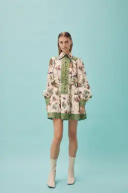 Alemais Birdie Mini Dress Print Size 6