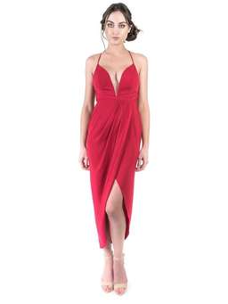 Shona Joy Plunged Cross Back Maxi Dress size 10 for rent on The Volte - image 1