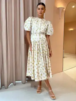 Alemais Bea Midi Dress Floral Size 6
