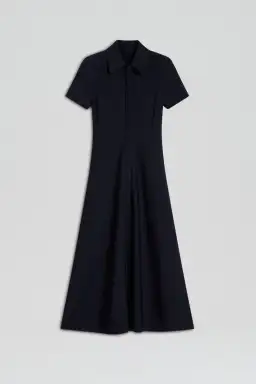 Scanlan Theodore Crepe Knit Zip Shirt Dress in Navy Size M / AU 10 for rent on The Volte - image 3