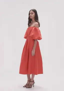 Aje Eugenie Dress Scarlett Red Size 12  for rent on The Volte - image 3