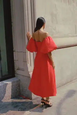 Aje Eugenie Dress Scarlett Red Size 12  for rent on The Volte - image 4