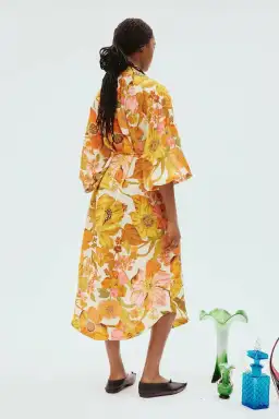 Alemais Silas Shirt Dress Multi Floral Size 12 for rent on The Volte - image 1