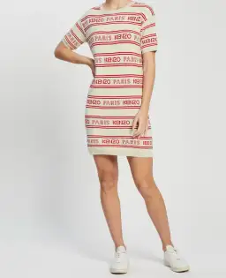 Kenzo Jacquard Mini Dress Off White Size S / AU 8 for rent on The Volte - image 4