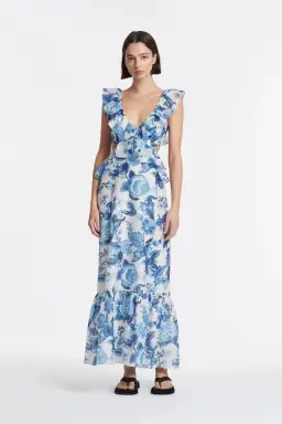 Sir The Label Amaris Frill Midi Dress Floral Size 1 / AU 8 for rent on The Volte - image 1