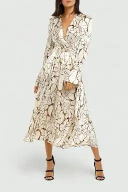 KITX Carbon Sink Shirt Midi Dress in Carbon Print Size 8 for rent on The Volte - image 2