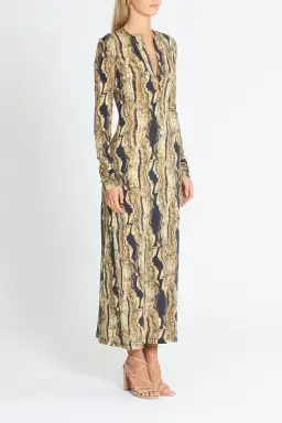 KITX Psychedelic Dress in Black Print Size 6 for rent on The Volte - image 2