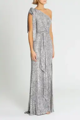 Love Honor Scala Sequin Gown in Pewter Size 8 for rent on The Volte - image 2