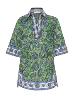 Zimmermann The Junie Tunic Dress in Green/Blue Floral Size 0/Au 8 for rent on The Volte - image 4