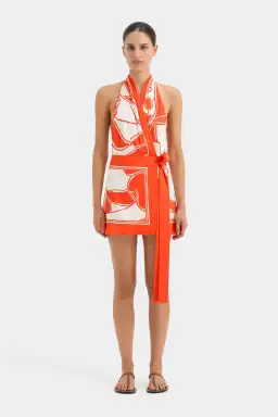 Sir the Label Ramona Wrap Halter Mini Dress Print Size 10 for rent on The Volte - image 2