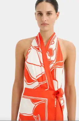 Sir the Label Ramona Wrap Halter Mini Dress Print Size 10 for rent on The Volte - image 5