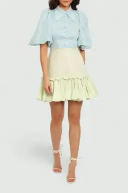 Leo Lin Cambridge Mini Dress in Air Size 10 for rent on The Volte - image 1