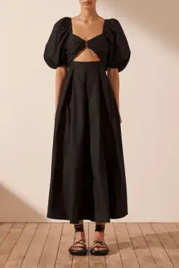 Shona Joy Mareva Midi Dress Black Size AU 12 for rent on The Volte - image 2