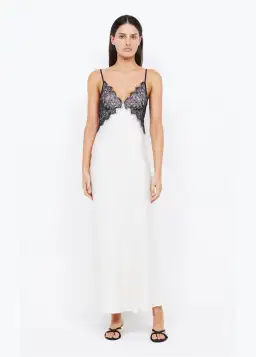 Bec & Bridge Emery Lace Maxi Dress Ivory/Black Size 12
