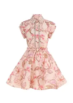 Zimmermann Matchmaker Flip Dress Pink Floral Size 2/ AU 12 for rent on The Volte - image 3
