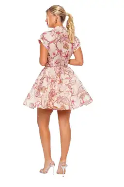 Zimmermann Matchmaker Flip Dress Pink Floral Size 2/ AU 12 for rent on The Volte - image 2