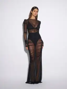 Effie Kats Rhodes Maxi Dress in Black Mesh Size XL / AU 14 for rent on The Volte - image 1