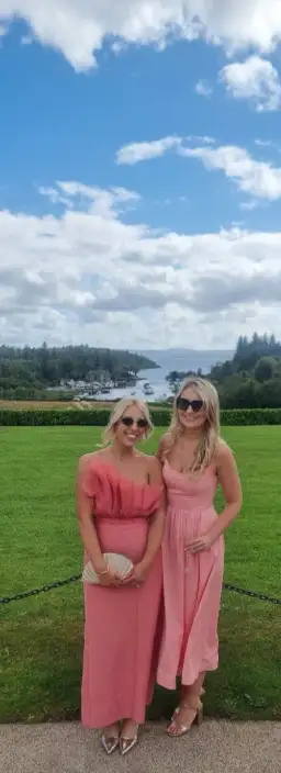 Aje Flame Crop Top and Mary Column Maxi Skirt Set in Guava Pink Size 10 for rent on The Volte - image 6