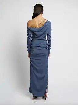 Christopher Esber Multi Gather Column Dress Denim Size 4 for rent on The Volte - image 2