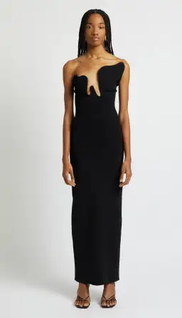 Christopher Esber Salacia Wire Column Strapless Dress Black Size XS / AU 6 for rent on The Volte - image 1
