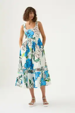 Aje Erika Cut Out Midi Dress in Cool Camellia Size 8 for rent on The Volte - image 1