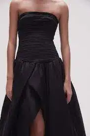 Aje Violette Bubble Hem Maxi Dress Black Size 12 for rent on The Volte - image 4