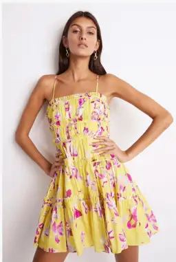 Aje Wildflower Mini Dress Sunshine Size 8