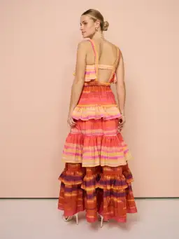 Acler Cardine Maxi Dress In Watercolour Horizon Size 10 for rent on The Volte - image 2