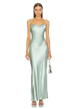 Bec & Bridge Malia Open Cross Back Maxi Dress in Seafoam Green Size XS / AU 6