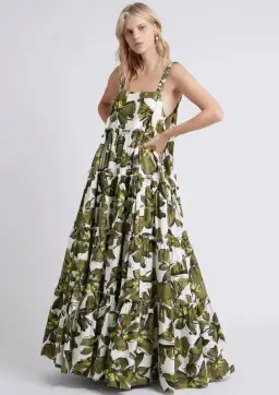 Aje Oasis Strap Maxi Dress Olive Leaf for rent on The Volte - image 1