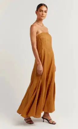DISSH Rocky Strapless Maxi Dress Tangerine Size 8 for rent on The Volte - image 2