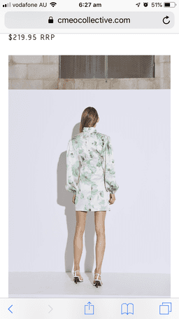 C/Meo collective renew dress cream washed floral size 8 for rent on The Volte - image 4