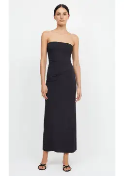 Bec & Bridge Myla Strapless Midi Dress Black Size 12 