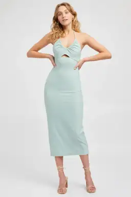 Kookai Melissa Halter Dress Cameo Green Mint Size 0 / AU 6 for rent on The Volte - image 1