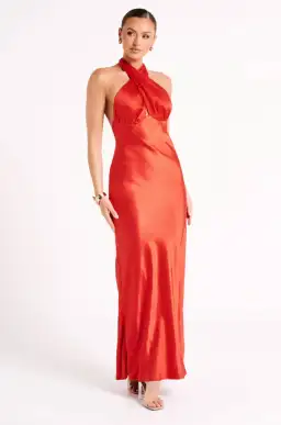 Meshki  Marvelle Maxi Dress Orange Size 8  for rent on The Volte - image 1