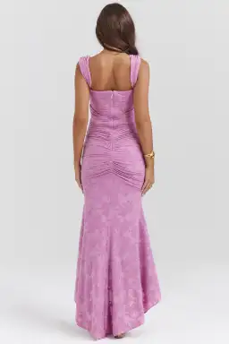 House of CB  Cesca Maxi Dress Rose Pink Floral Size 8  for rent on The Volte - image 4