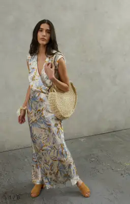 Bec & Bridge Stella Maxi Dress Blue Size 8  for rent on The Volte - image 3