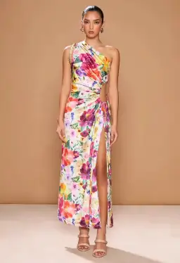 Sonya Moda Nour Midi Dress Multi Floral Size 8 for rent on The Volte - image 1