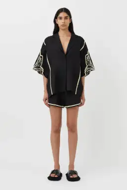 Camilla and Marc Lanza Shirt and Shorts Set Black Size 8 for rent on The Volte - image 1