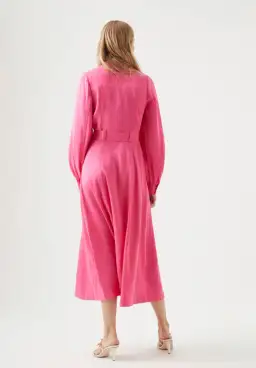 Aje Sophie Shirt Midi Dress Pink Size 16 for rent on The Volte - image 2